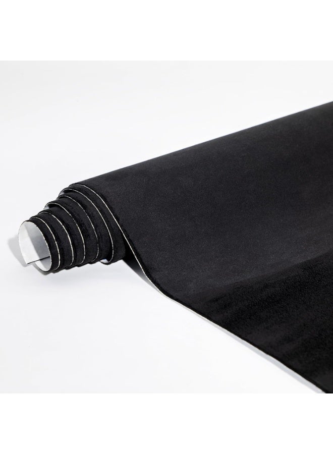 Self-Adhesive Black Microfiber Fabric, High-Quality Synthetic Leather in Suede Look, Stretch Film Fabric Perfect for Car Interior Decoration, 42 × 150cm - Image 4